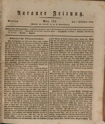 Aarauer Zeitung Montag 5. Oktober 1818