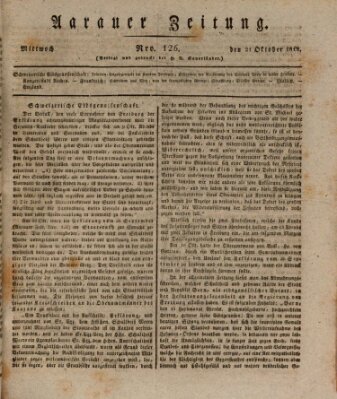 Aarauer Zeitung Mittwoch 21. Oktober 1818