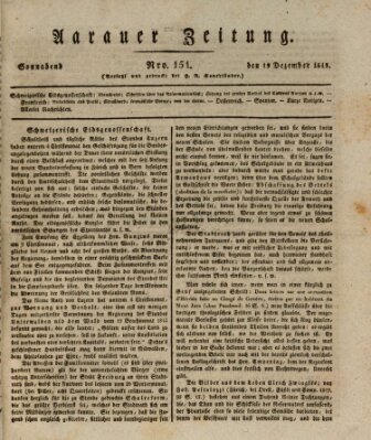 Aarauer Zeitung Samstag 19. Dezember 1818