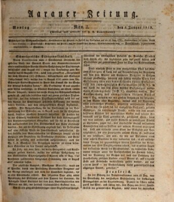 Aarauer Zeitung Montag 4. Januar 1819