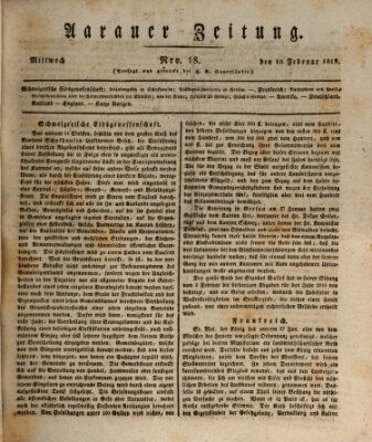 Aarauer Zeitung Mittwoch 10. Februar 1819