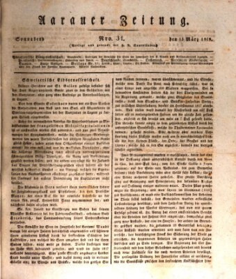 Aarauer Zeitung Samstag 13. März 1819