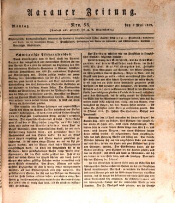 Aarauer Zeitung Montag 3. Mai 1819