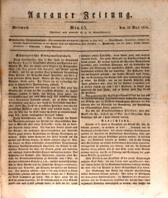 Aarauer Zeitung Mittwoch 26. Mai 1819