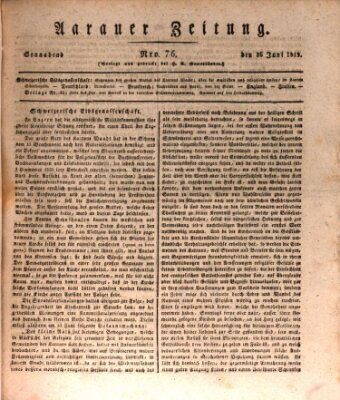 Aarauer Zeitung Samstag 26. Juni 1819