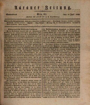 Aarauer Zeitung Samstag 10. Juli 1819