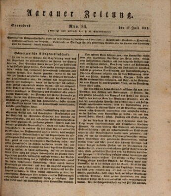 Aarauer Zeitung Samstag 17. Juli 1819