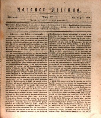 Aarauer Zeitung Mittwoch 21. Juli 1819