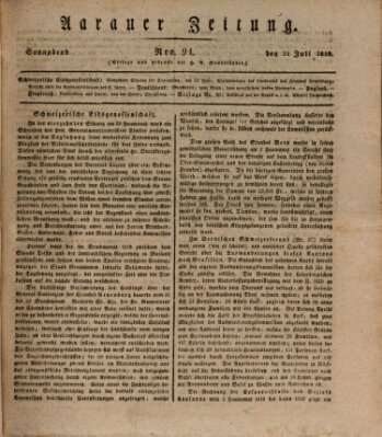 Aarauer Zeitung Samstag 31. Juli 1819