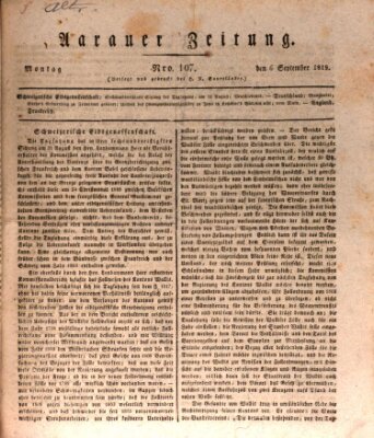 Aarauer Zeitung Montag 6. September 1819