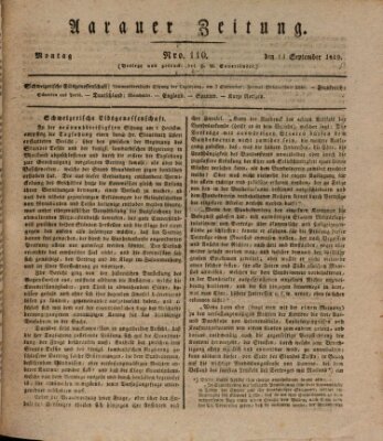 Aarauer Zeitung Montag 13. September 1819