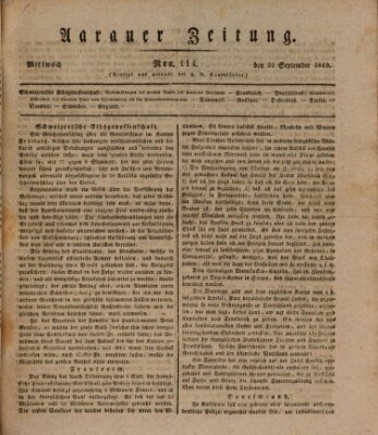 Aarauer Zeitung Mittwoch 22. September 1819