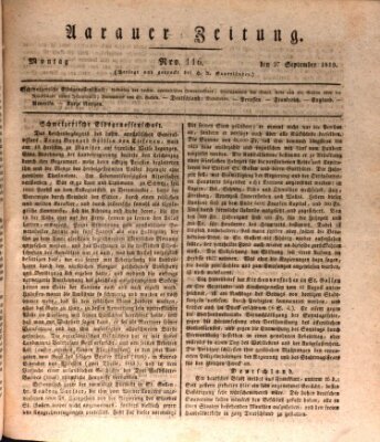 Aarauer Zeitung Montag 27. September 1819