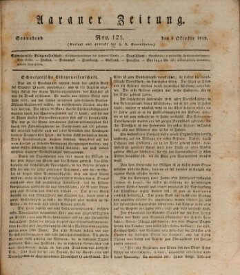 Aarauer Zeitung Samstag 9. Oktober 1819