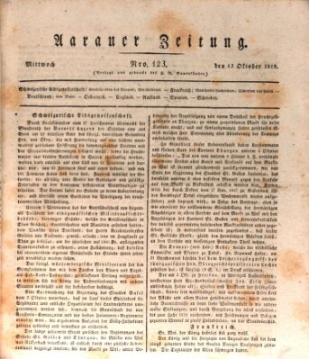 Aarauer Zeitung Mittwoch 13. Oktober 1819