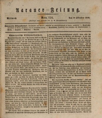 Aarauer Zeitung Mittwoch 20. Oktober 1819