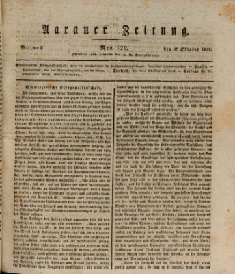 Aarauer Zeitung Mittwoch 27. Oktober 1819