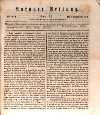 Aarauer Zeitung Mittwoch 3. November 1819