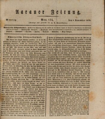 Aarauer Zeitung Montag 8. November 1819