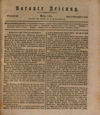 Aarauer Zeitung Samstag 13. November 1819