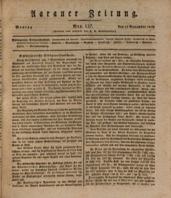 Aarauer Zeitung Montag 15. November 1819