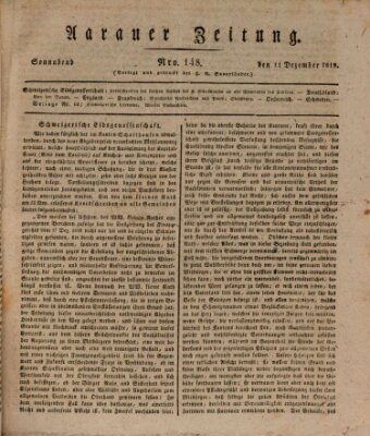 Aarauer Zeitung Samstag 11. Dezember 1819