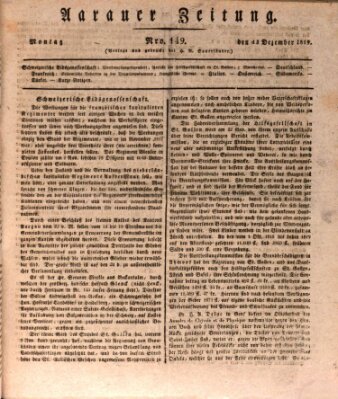 Aarauer Zeitung Montag 13. Dezember 1819