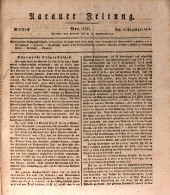 Aarauer Zeitung Mittwoch 15. Dezember 1819