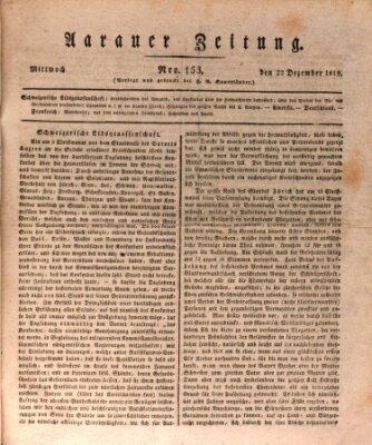Aarauer Zeitung Mittwoch 22. Dezember 1819