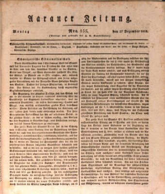 Aarauer Zeitung Montag 27. Dezember 1819