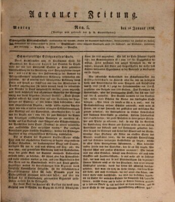 Aarauer Zeitung Montag 10. Januar 1820