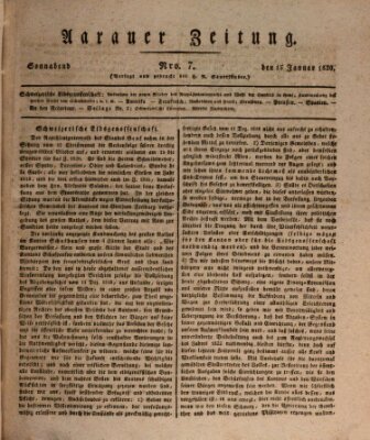 Aarauer Zeitung Samstag 15. Januar 1820