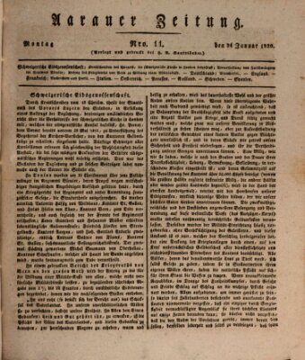 Aarauer Zeitung Montag 24. Januar 1820