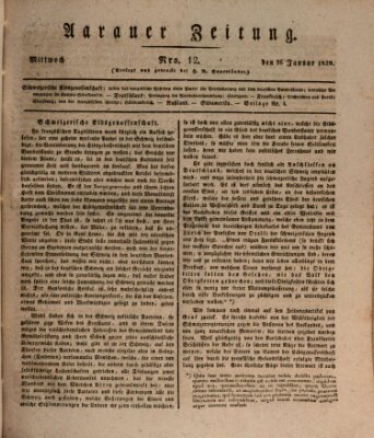 Aarauer Zeitung Mittwoch 26. Januar 1820