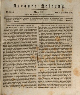 Aarauer Zeitung Mittwoch 16. Februar 1820