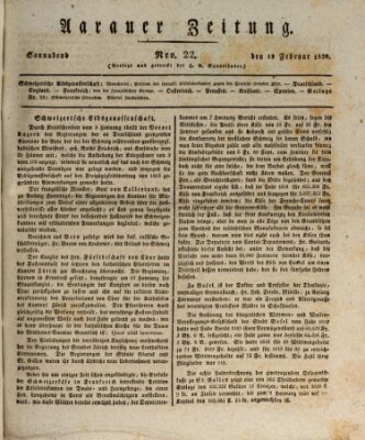 Aarauer Zeitung Samstag 19. Februar 1820