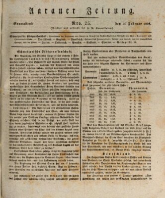 Aarauer Zeitung Samstag 26. Februar 1820