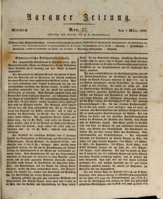 Aarauer Zeitung Mittwoch 1. März 1820