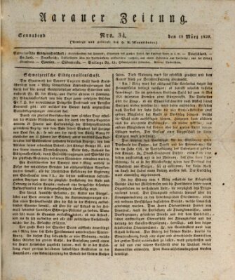 Aarauer Zeitung Samstag 18. März 1820