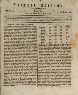 Aarauer Zeitung Mittwoch 22. März 1820