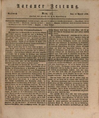 Aarauer Zeitung Mittwoch 12. April 1820