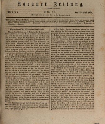 Aarauer Zeitung Montag 29. Mai 1820