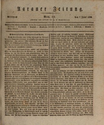 Aarauer Zeitung Mittwoch 7. Juni 1820