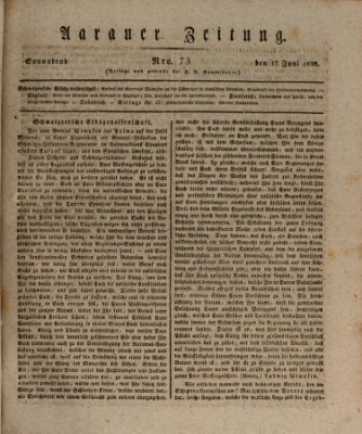 Aarauer Zeitung Samstag 17. Juni 1820