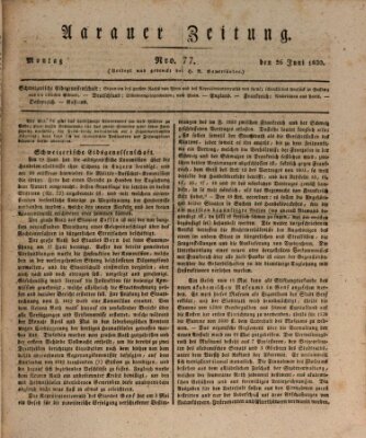 Aarauer Zeitung Montag 26. Juni 1820