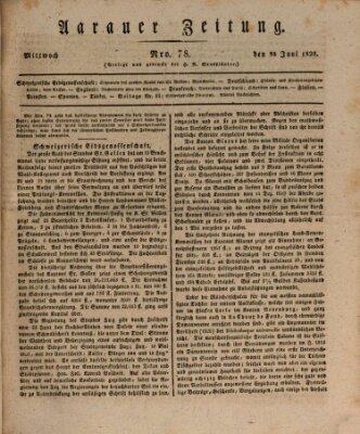 Aarauer Zeitung Mittwoch 28. Juni 1820