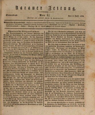 Aarauer Zeitung Samstag 8. Juli 1820