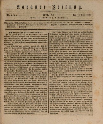 Aarauer Zeitung Montag 10. Juli 1820