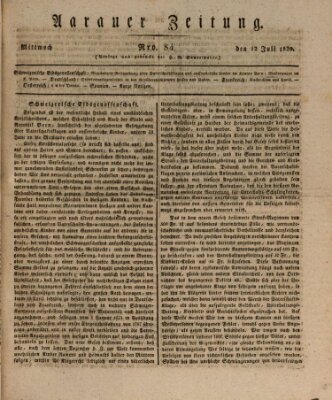 Aarauer Zeitung Mittwoch 12. Juli 1820