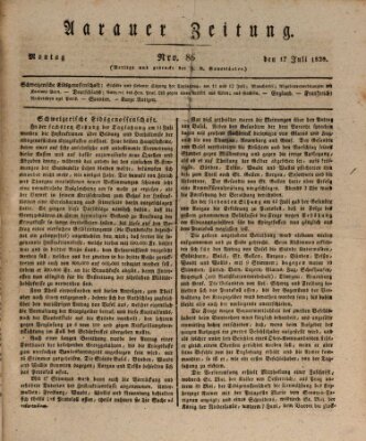 Aarauer Zeitung Montag 17. Juli 1820